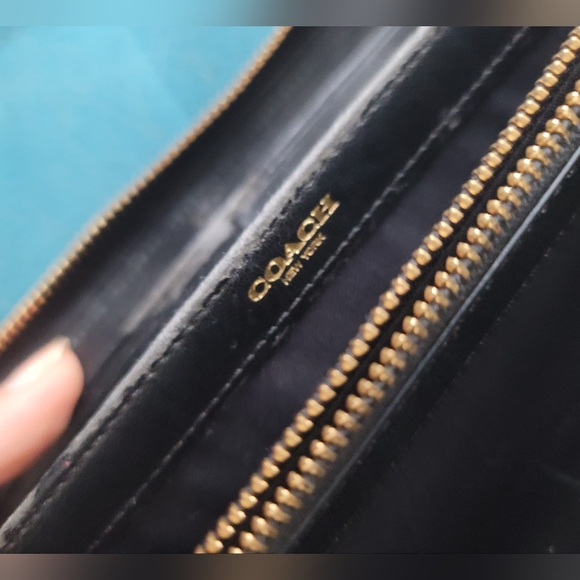 Coach Python Embossed Leather Zip Wallet - Picture 8 of 8